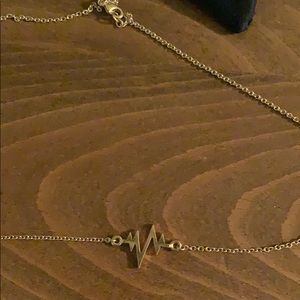 EKG gold necklace